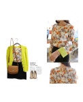 [(30%세일)(로맨틱한 플라워 패턴의 블랑~♥ 상큼한 컬러의 소매배색이 point!)펜지꽃*blouse/f8928] 피오나
