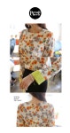 [(30%세일)(로맨틱한 플라워 패턴의 블랑~♥ 상큼한 컬러의 소매배색이 point!)펜지꽃*blouse/f8928] 피오나