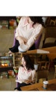 [★특가세일50%★러블리한 배색카라 디테일이 매력적인 블랑~♥)베로니카*blouse/f8943]