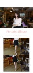 [★특가세일50%★러블리한 배색카라 디테일이 매력적인 블랑~♥)베로니카*blouse/f8943]