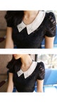 [(30%세일)(큐빅카라가 포인트인 러블리한 레이스티~*)꿈결처럼*tee/f9027] 피오나