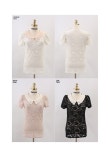 [(30%세일)(큐빅카라가 포인트인 러블리한 레이스티~*)꿈결처럼*tee/f9027] 피오나