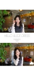 [(30%세일)(소매부분 러블리한 리본이 포인트! 레이어드한듯한 고급스러운 배색원핏~*)헬로우앨리스*ops/f8771] 피오나