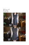 [(30%세일)(소매부분 러블리한 리본이 포인트! 레이어드한듯한 고급스러운 배색원핏~*)헬로우앨리스*ops/f8771] 피오나