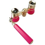 HQRP Opera Glasses Rose / Pink-pearl with Gold Trim w/ Built-In Extendable Handle plus HQRP UV Meter | 해외직구는 플라이굿!... 
