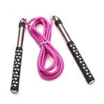 LIMITED TIME OFFER- Crossfit Jump Rope by DynaPro Direct (Pink) 10&amp;#39; Adjustable PVC Speed Cable with Carry Case for Boxing Cardio... 