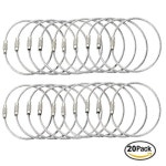 BlueCosto (20-Pack-Silver) Ultra Tough Stainless Steel String Wire Luggage Tags Loop Key Rings 600014 | 해외직구는 플라이굿! 빠르고... 