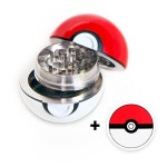 Pokemon Pokeball Grinder for Herb and Spices Aluminum plus FREE STICKER and Gift Box - 3 pc 2.2 inch | 해외직구는 플라이굿! 빠르고... 