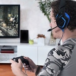 Gaming Headset PS4, MillSO K1 PC Gaming Headphone Over-ear headband for Xbox one Nintendo Switch with Stereo Noise Canceling Mic LED... 