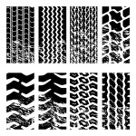 Tire Impression  vector 02 - Vector Pattern free download