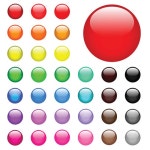 Round glass button web design vector 02 - Vector Web design free download