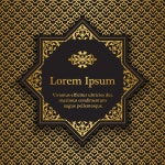 Golden decorative with black background vector 05 - Vector Background, Vector Ornament free download