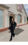 [로브니 카라 레더 자켓] 라일론