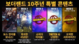 게임어바웃 - 보더랜드 3, 시리즈 10주년 기념한 ‘희귀한 사냥감’ 콘텐츠 공개