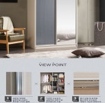 웨이브 청그레이 은경 1200 싱글장 / 슬라이딩 옷장 - 사는 게 즐겁다! 롯데닷컴