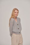 [제이엠와이]BASIC V NECK SUMMER KNIT CARDIGAN [GRAY] [W CONCEPT]