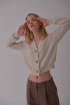 [JMY제이엠와이]BASIC V NECK SUMMER KNIT CARDIGAN [IVORY] [W CONCEPT]