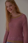 [JMY제이엠와이]GLITTERING BOAT NECK KNIT TOP [PINK] [W CONCEPT]