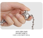 L-A0033 더레이디 [👍끈조절 3way] 진주장식 복조리st 체인 조절 스트랩 크로스 숄더  미니백 가방 L-A0033