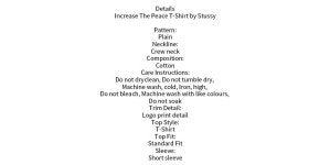 머스트잇(MUSTIT) - 스투시 인크리즈 더 피스 반팔 티셔츠 화이트