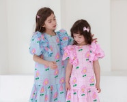 [유니엘]엘플라워 원피스_블루 [W CONCEPT]