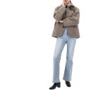 24FW 단톤 라운드 칼라 울 파일 자켓 DT-A0010 WOP BEIGE- 이랜드몰