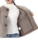 24FW 단톤 라이트 카라리스 울 파일 자켓 DT-A0013 WLP BEIGE- 이랜드몰