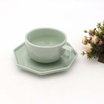 LATELY(레이틀리) [레이틀리] [네모잡화] 달소금 모던 도자기 블럭 카페 커피잔세트 라이트그린
