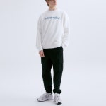 LATELY(레이틀리) [레이틀리] TBJ 공용레터링포인트루즈핏맨투맨WH T211TS120P
