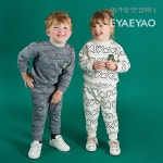 [이야이야오 겨울신상]티라노발자국 상하복(BLACK,IVORY)_78M753002