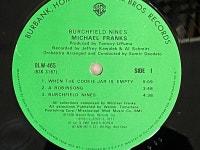 [중고] [LP] 마이클 프랭스 - Michael Franks - Burchfield Nines LP [오아시스-라이센스반] : 알라딘