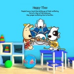 Kids D.I.Y Sticker_아지 음악을 연주해요-바보사랑 바보사랑 디자인쇼핑몰