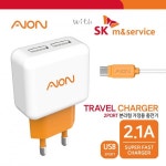 with SK엠앤서비스 아이온 C타입 Type-C 가정용 분리형 USB 2포트 충전기 2.1A  QC 9V 1.67A-바보사랑 바보사랑 디자인쇼핑몰
