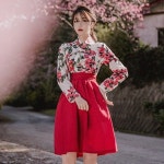 생활한복세트 아리솔 저고리 + 이루리 허리치마 벚꽃여행ver.-바보사랑 바보사랑 디자인쇼핑몰