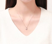 OST 컷팅 드롭 라운드 로즈골드 목걸이 OTS321207QPW- 이랜드몰