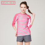 [위존][BASIC ELLE] 래쉬가드 상의 여주니어수영복(BEJ-O310P) - GS SHOP [GS SHOP] [위존][BASIC ELLE] 래쉬가드 상의... 