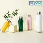 [Mybevi] 마이베비 콰트로 에디션(캐리핸들) 4종 세트 (퓨어화이트 캔틴740ml/마타롱핑크 캔틴490ml/썸머그린 캔틴390ml/써니옐로우... 