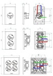 [위너스] 매입 콘센트 (2구/16A, 250V/220V 접지극/PBT/PC/75x122mm, 1개)
