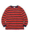 디스이즈네버댓(THISISNEVERTHAT) Small L-Logo Stripe L/SL Top Red/Navy - 49,000원 | 무신사 스토어