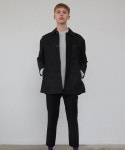 뮤게(MUGUET) Premium Line/ BUTTON LEATHER JACKET (BLACK) - 335,400원 | 무신사 스토어