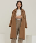 띔(THI:M) peach finished string coat _ dark beige - 149,600원 | 무신사 스토어