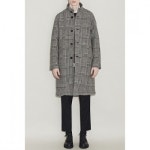 커스텀멜로우(CUSTOMELLOW) handmade glen check highneck coat_CWCAW18853GYX - 649,000원 | 무신사 스토어