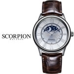 스콜피온(SCORPION) Nut 썬앤문 가죽시계 SP3323L-WH - 109,500원 | 무신사 스토어