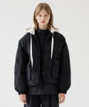 아더로브(ARDOROBE) 후드 푸퍼 숏 패딩 APD193002-BK - 104,300원 | 무신사 스토어