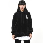 라이프워크(LIFEWORK) 여성) 벨로아 오버핏 후드 티셔츠_BLACK - 129,000원 | 무신사 스토어