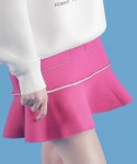 소로(SOROR) row-edge frare skirt (pink) - 34,300원 | 무신사 스토어