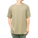 니드(NEED) Side Detail Long Fit T-Shirts (Khaki) - 35,000원 | 무신사 스토어