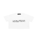 아임낫어휴먼비잉(I AM NOT A HUMAN BEING) Basic Logo Crop T-Shirts - White - 20,300원 | 우신사 스토어