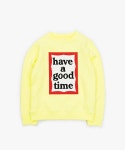 해브 어 굿 타임(HAVE A GOOD TIME) Kid Frame Crewneck - Neon Green - 34,300원 | 무신사 스토어 - 셀렉트숍무신사 스토어 - 셀렉트숍