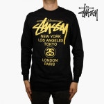 스투시(STUSSY) 스투시 월드투어 긴팔티 블랙/옐로우 - 69,000원 | 무신사 스토어 - 셀렉트숍 무신사 스토어 - 셀렉트숍